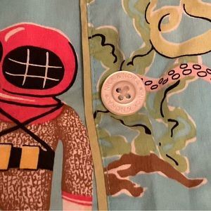 Nick+Nora medium pajama set under the sea sock monkey summer lightweight